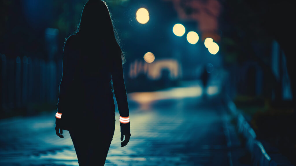 Alle bør bruke refleks for å være synlige i mørket. Refleks reduserer risikoen for ulykker.